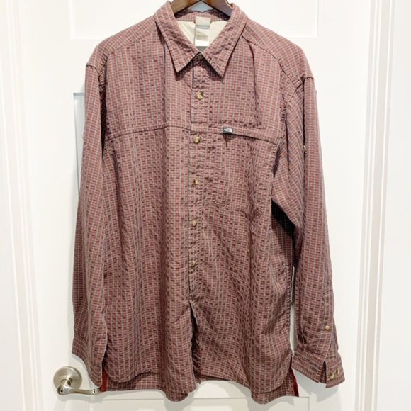 The North Face Long Sleeve Red Blue Plaid Shirt - Picture 1 of 11